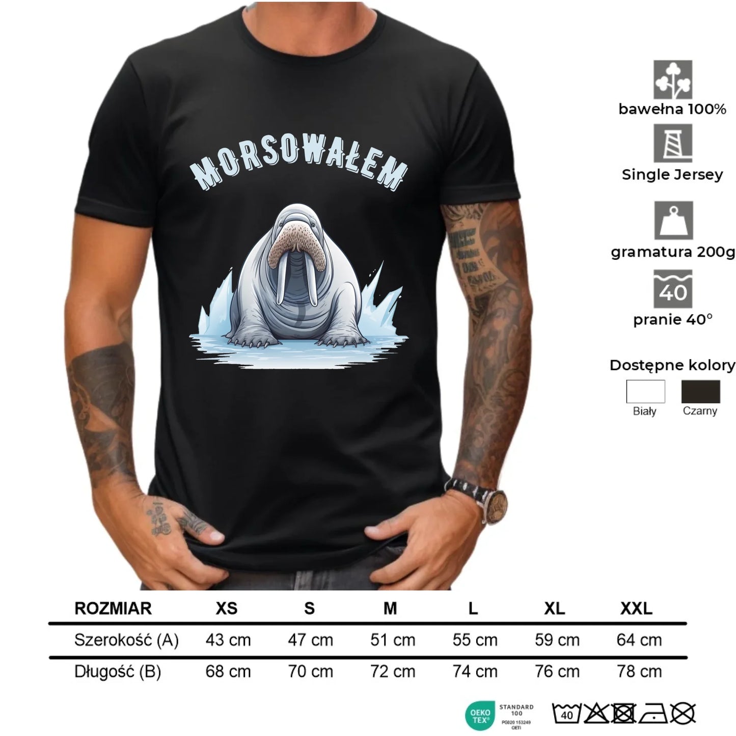 Koszulka męska dla morsa - Morsowałem HM01