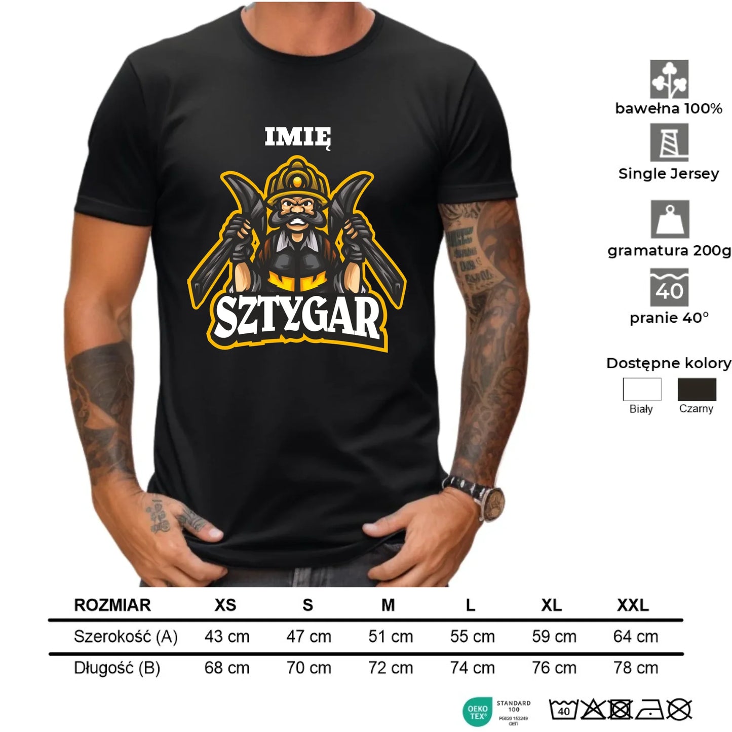 Koszulka męska - prezent dla górnika - Sztygar - personalizowana G15