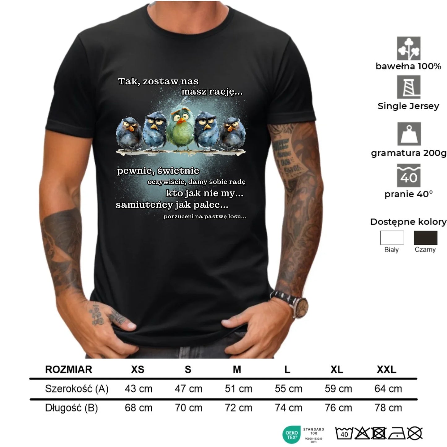 Koszulka męska na odejście z pracy - Tak, zostaw nas OP06