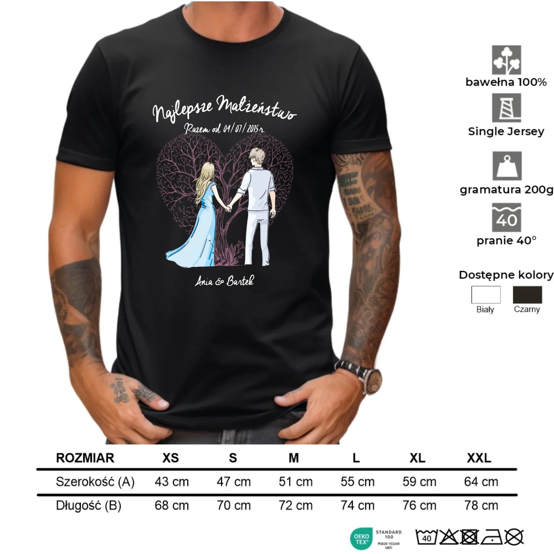 Koszulka męska - Najlepsze małżeństwo - personalizowana W03 - StoryCups.pl