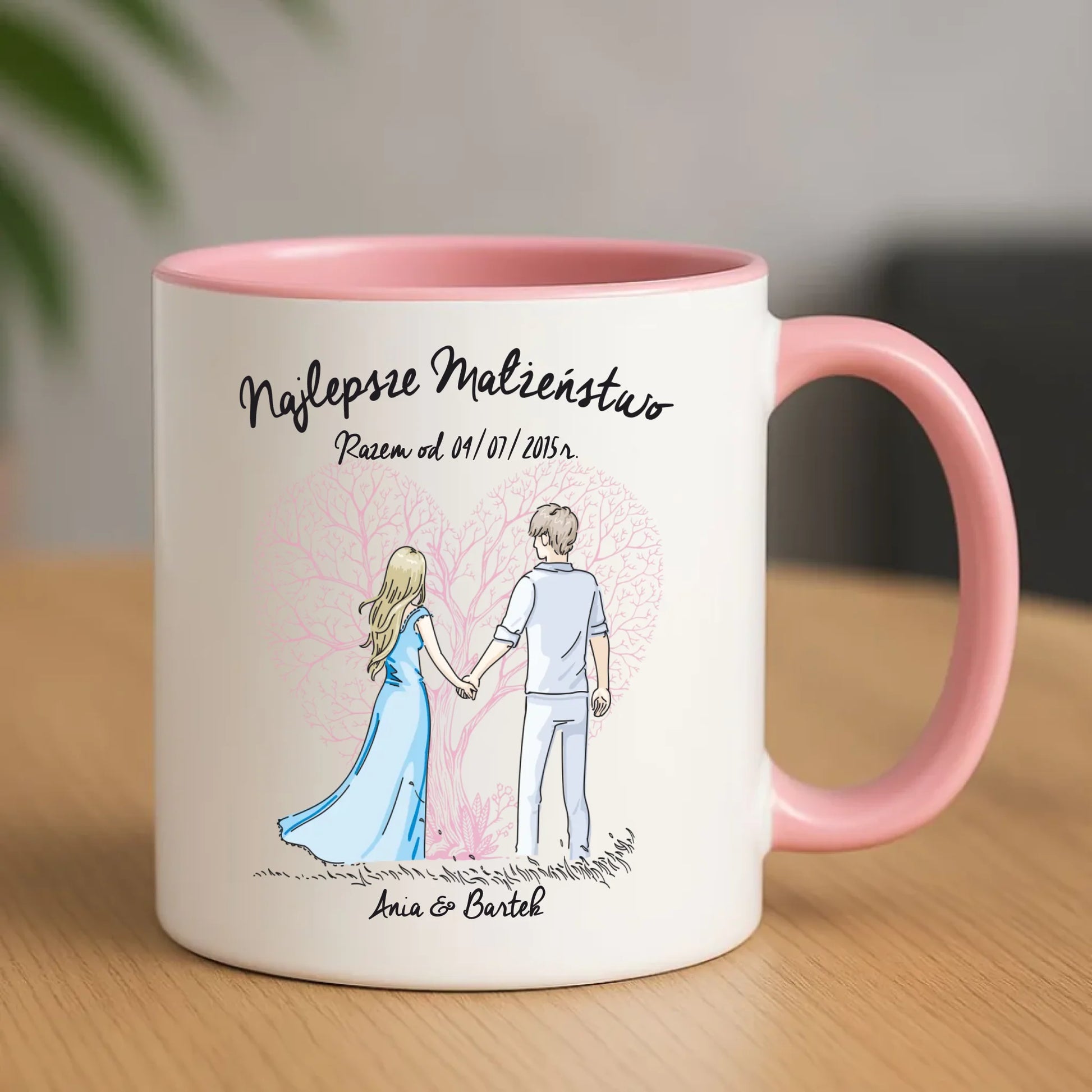 Kubek dla par - Najlepsze małżeństwo - personalizowany W03 - StoryCups.pl