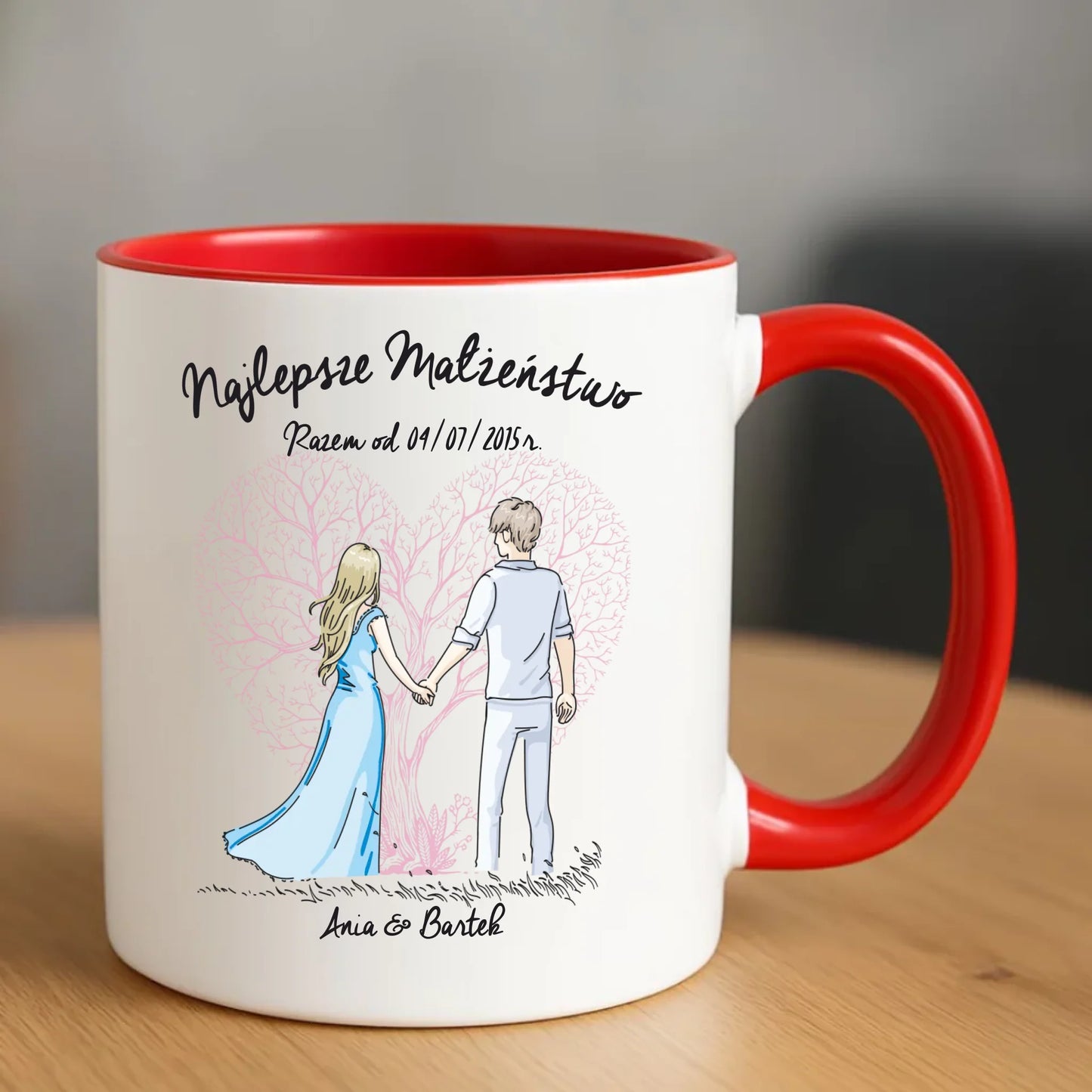 Kubek dla par - Najlepsze małżeństwo - personalizowany W03 - StoryCups.pl
