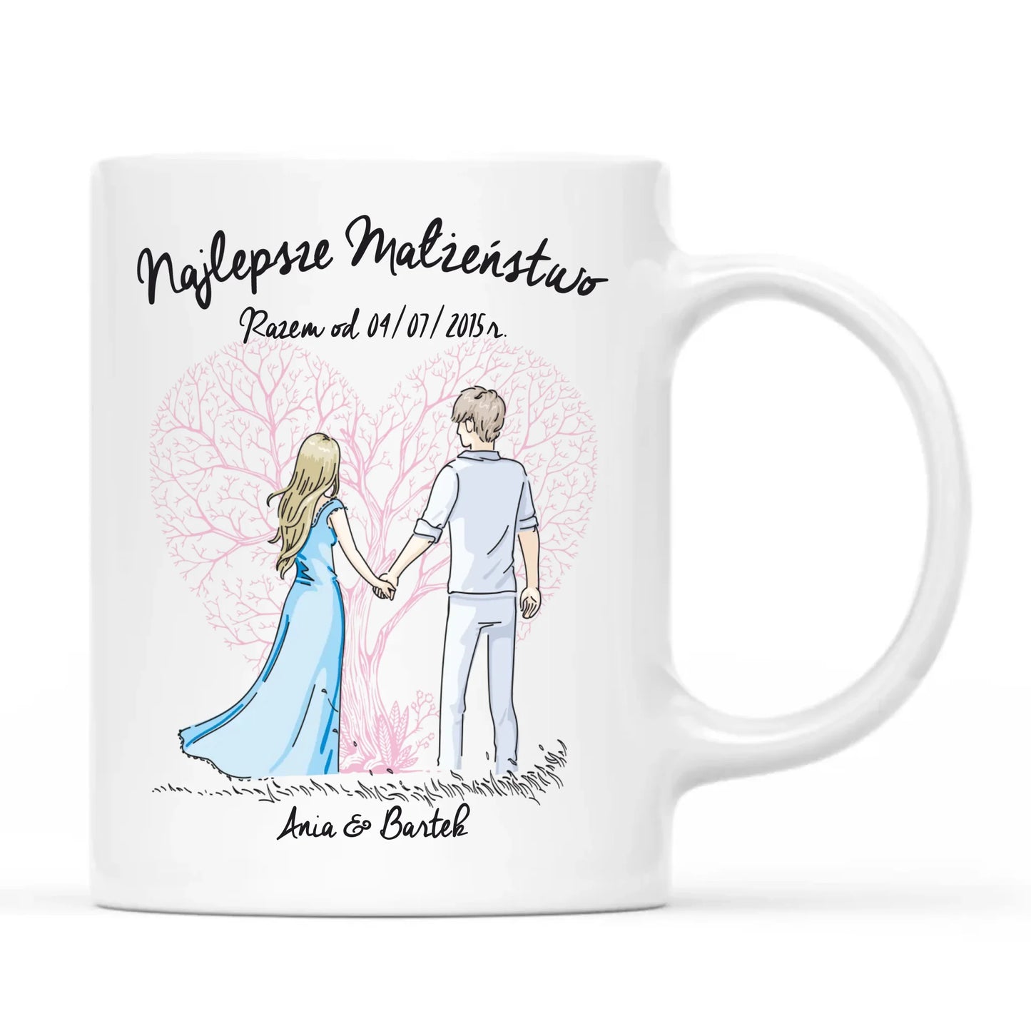 Kubek dla par - Najlepsze małżeństwo - personalizowany W03 - StoryCups.pl