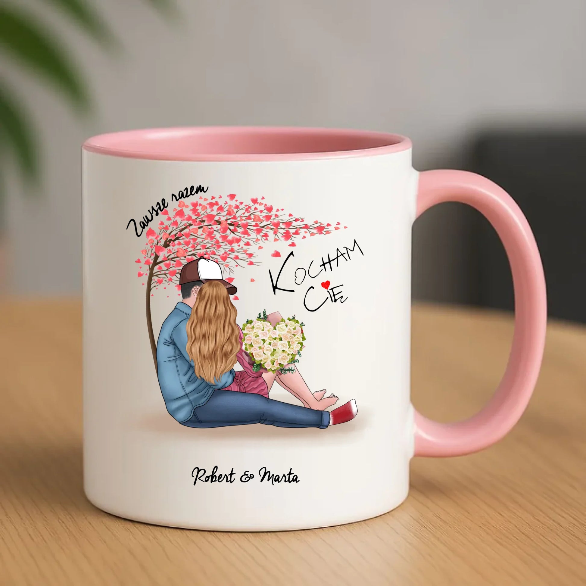 Kubek dla par - Zawsze razem - personalizowany W04 - StoryCups.pl