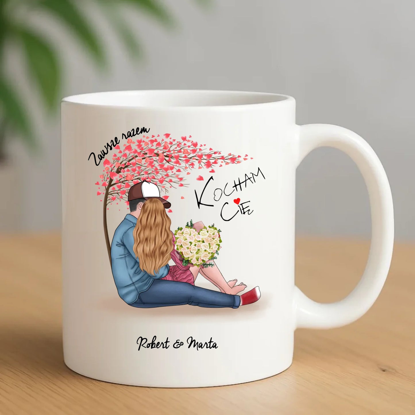 Kubek dla par - Zawsze razem - personalizowany W04 - StoryCups.pl
