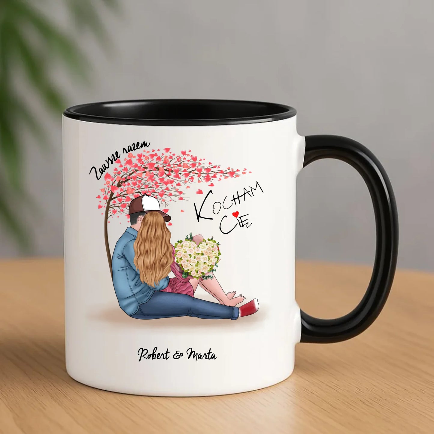 Kubek dla par - Zawsze razem - personalizowany W04 - StoryCups.pl