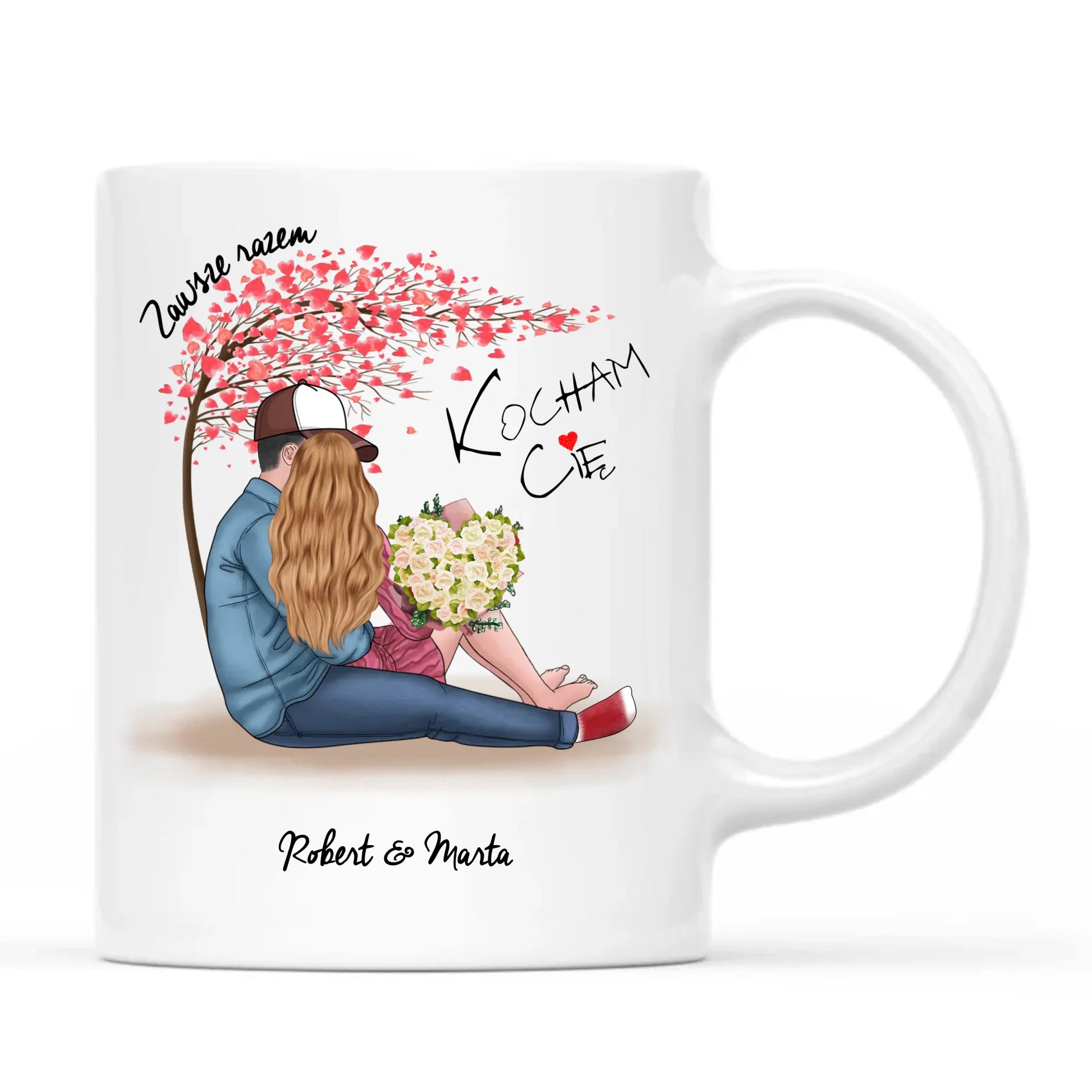 Kubek dla par - Zawsze razem - personalizowany W04 - StoryCups.pl