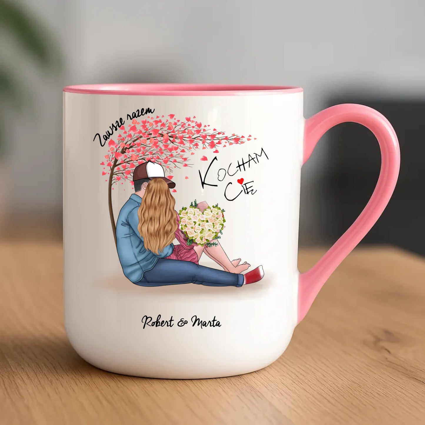 Kubek elegant dla par - Zawsze razem - personalizowany W04 - StoryCups.pl