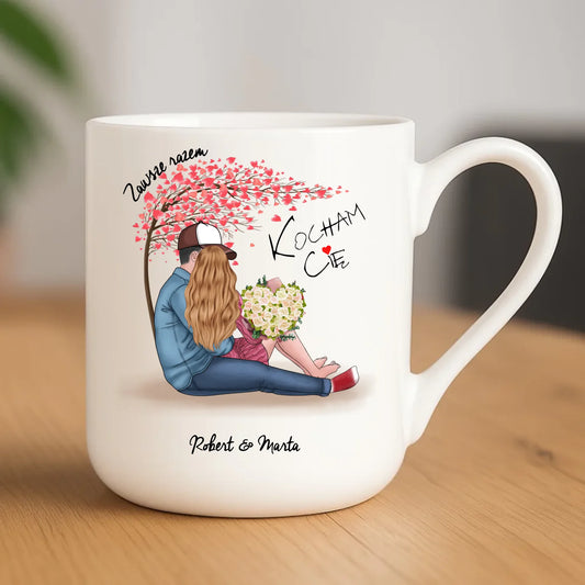 Kubek elegant dla par - Zawsze razem - personalizowany W04 - StoryCups.pl