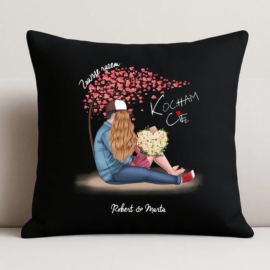 Poduszka dekoracyjna dla par - Zawsze razem - personalizowana W04 - StoryCups.pl