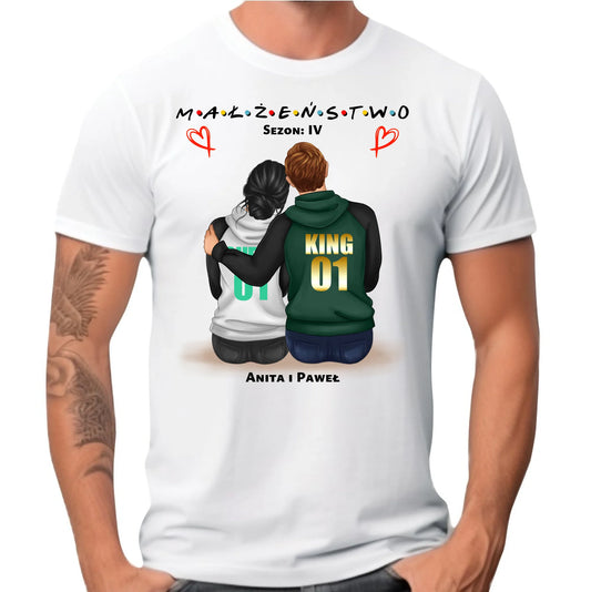 Koszulka męska dla męża - Małżeństwo Sezon - personalizowana W05 - StoryCups.pl