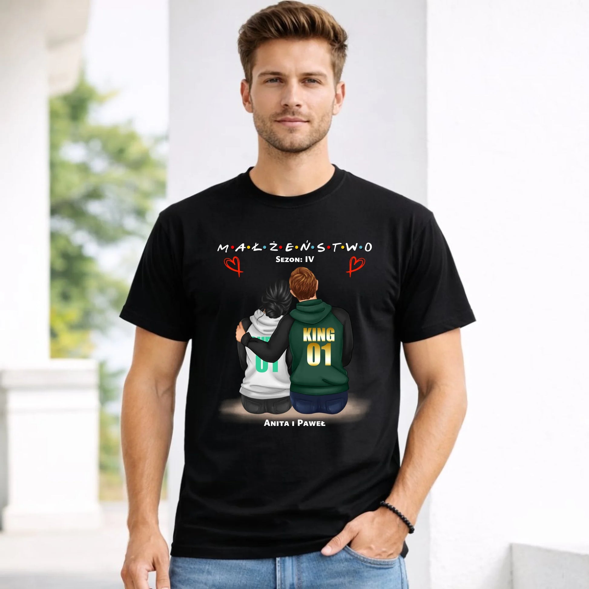 Koszulka męska dla męża - Małżeństwo Sezon - personalizowana W05 - StoryCups.pl