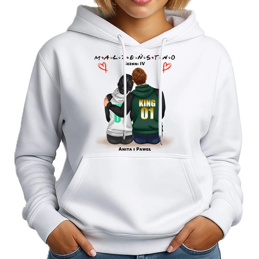 Bluza damska z kapturem dla żony - Małżeństwo Sezon - personalizowana W05 - StoryCups.pl