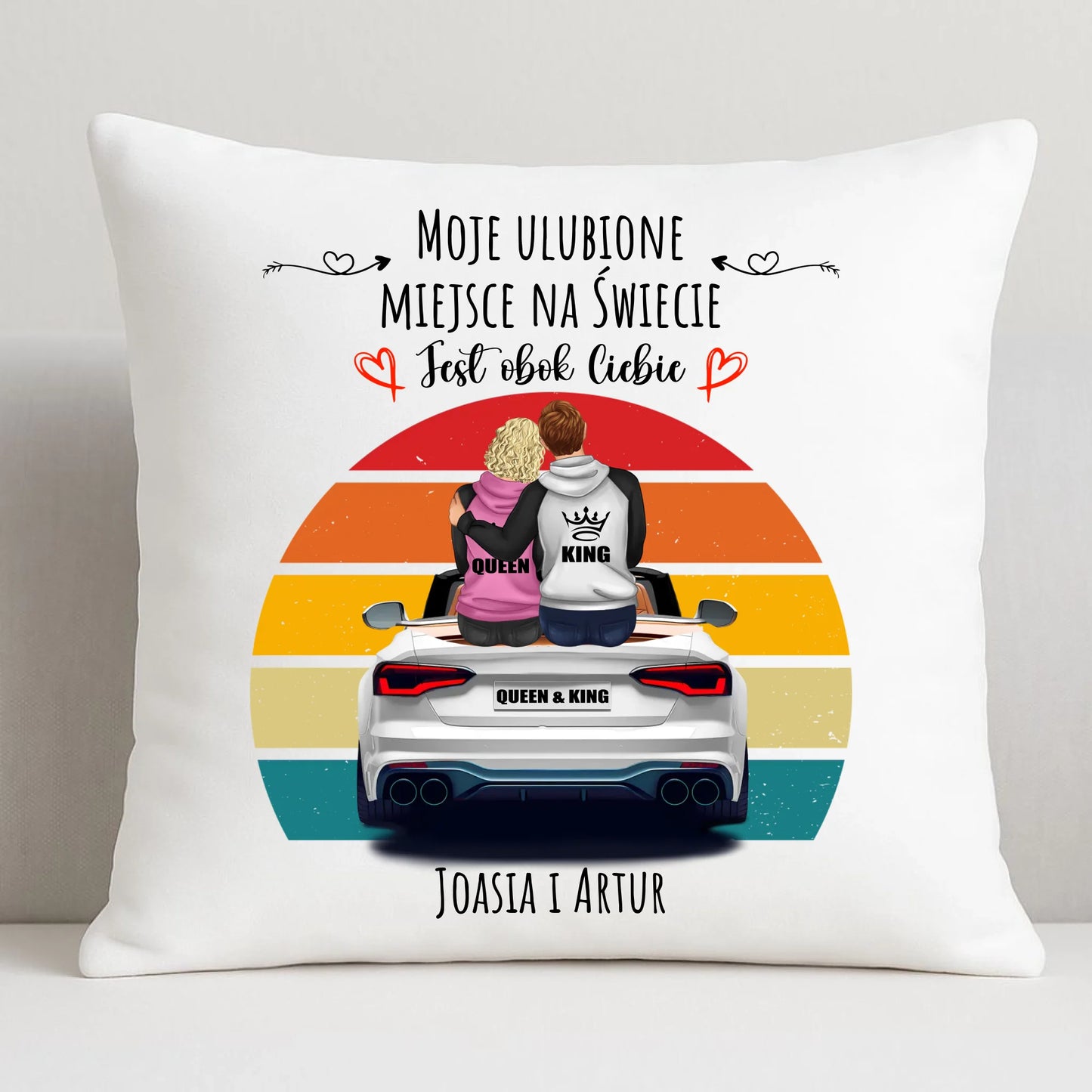 Poduszka dla par - Moje ulubione miejsce - personalizowana W06 - StoryCups.pl
