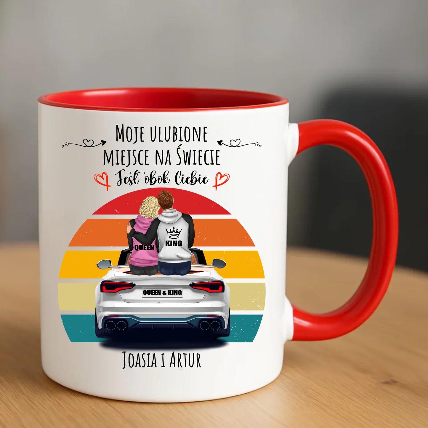 Kubek dla par - Moje ulubione miejsce - personalizowany W06 - StoryCups.pl