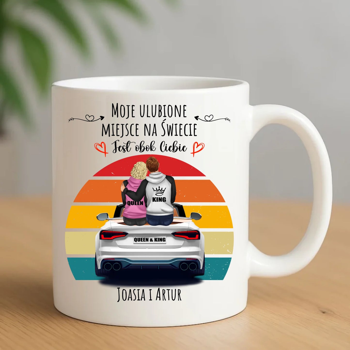 Kubek dla par - Moje ulubione miejsce - personalizowany W06 - StoryCups.pl