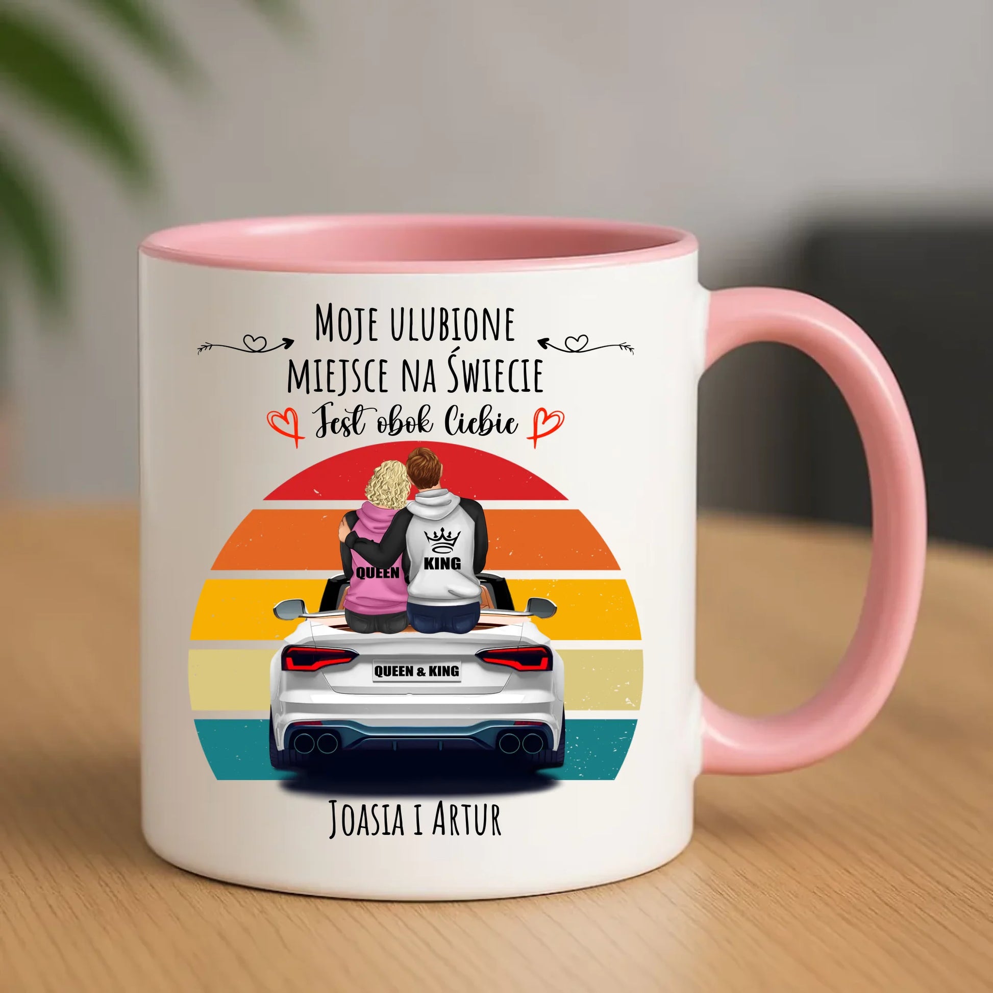 Kubek dla par - Moje ulubione miejsce - personalizowany W06 - StoryCups.pl