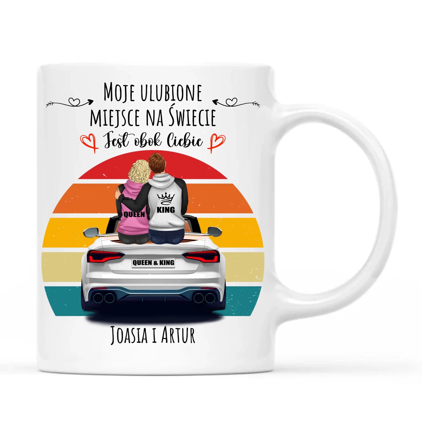 Kubek dla par - Moje ulubione miejsce - personalizowany W06 - StoryCups.pl