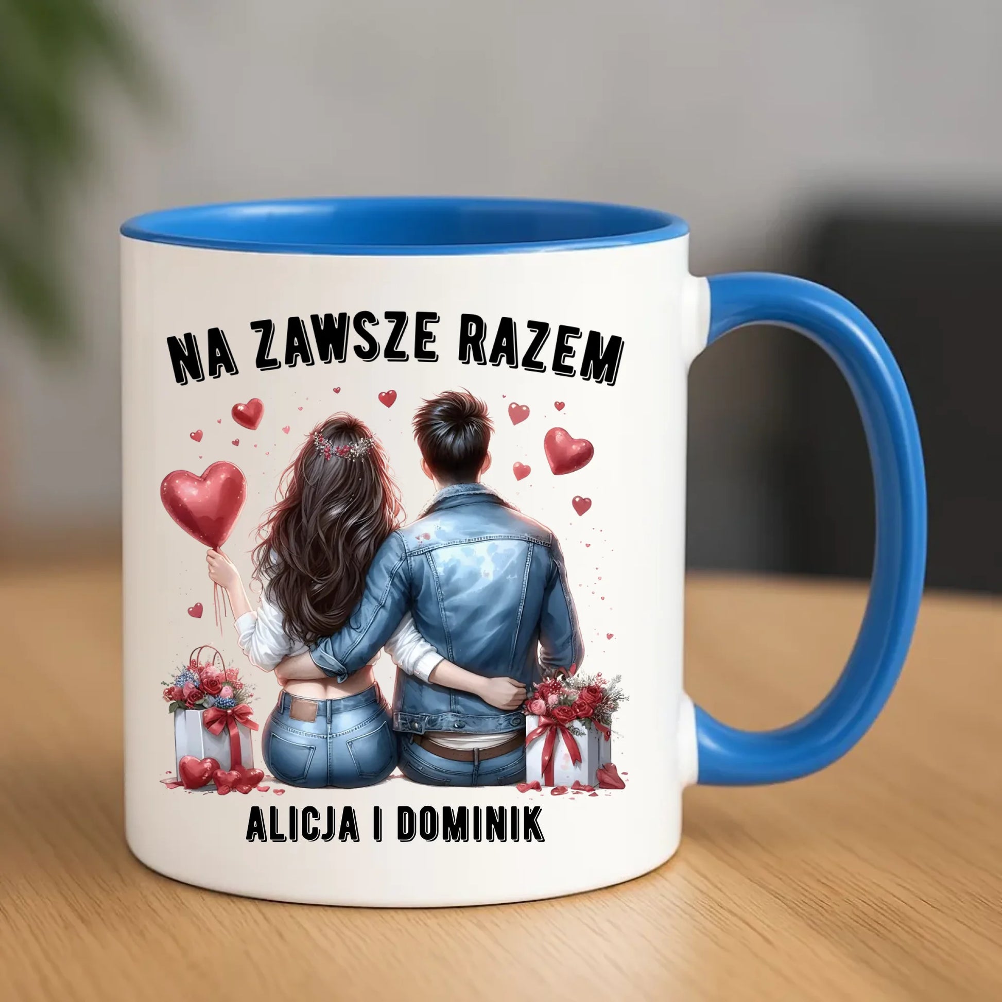Kubek dla par - Na zawsze razem - personalizowany W07 - StoryCups.pl