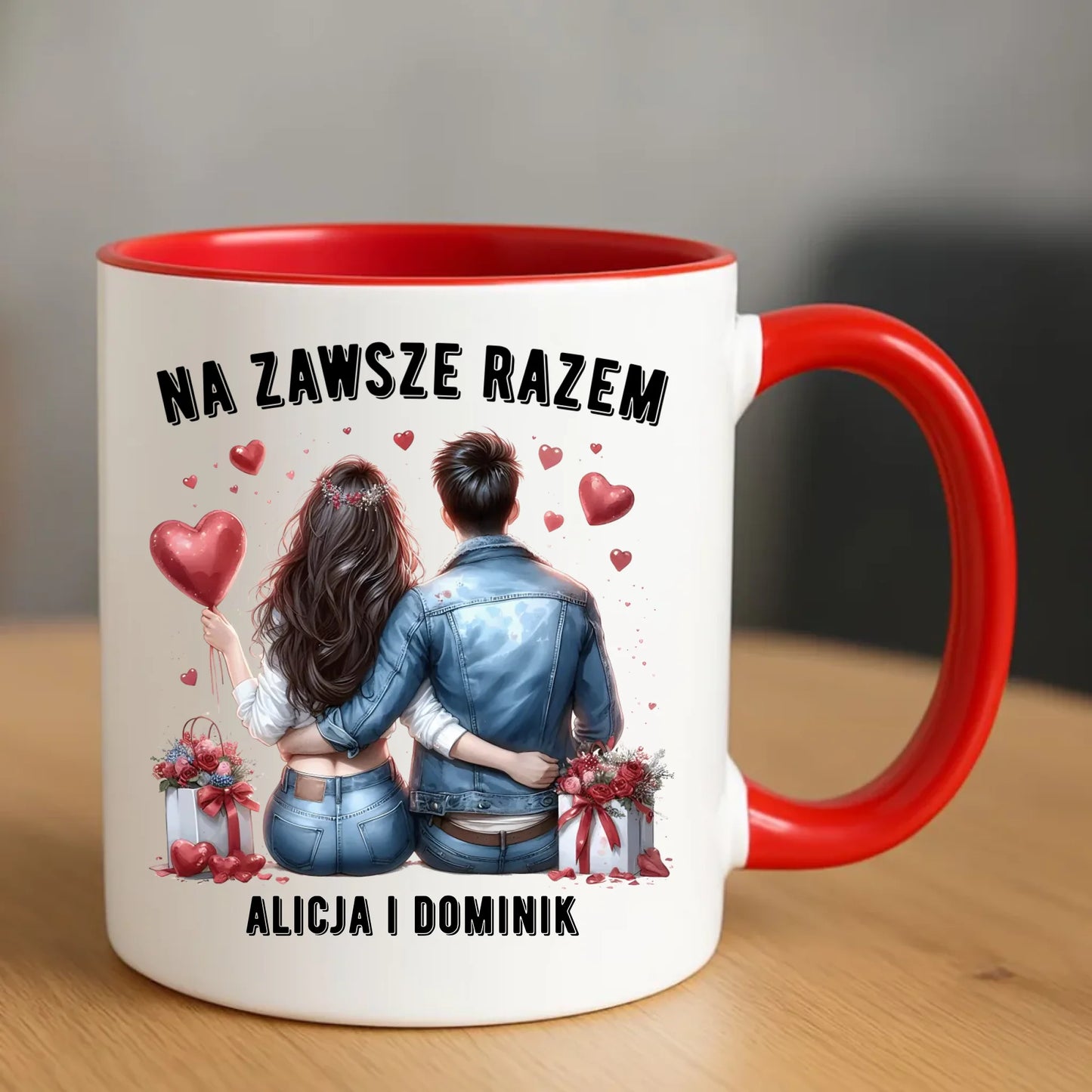 Kubek dla par - Na zawsze razem - personalizowany W07 - StoryCups.pl
