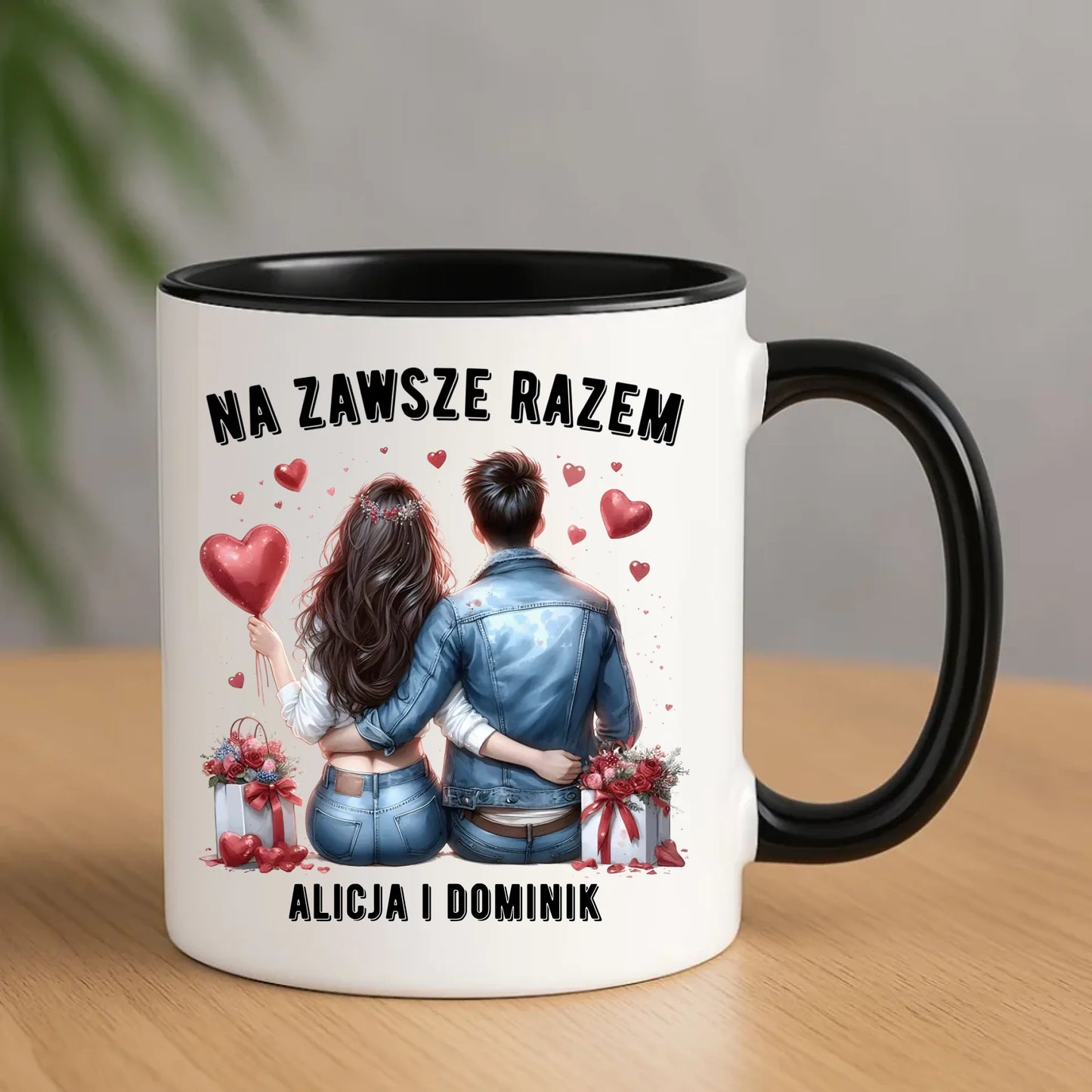 Kubek dla par - Na zawsze razem - personalizowany W07 - StoryCups.pl