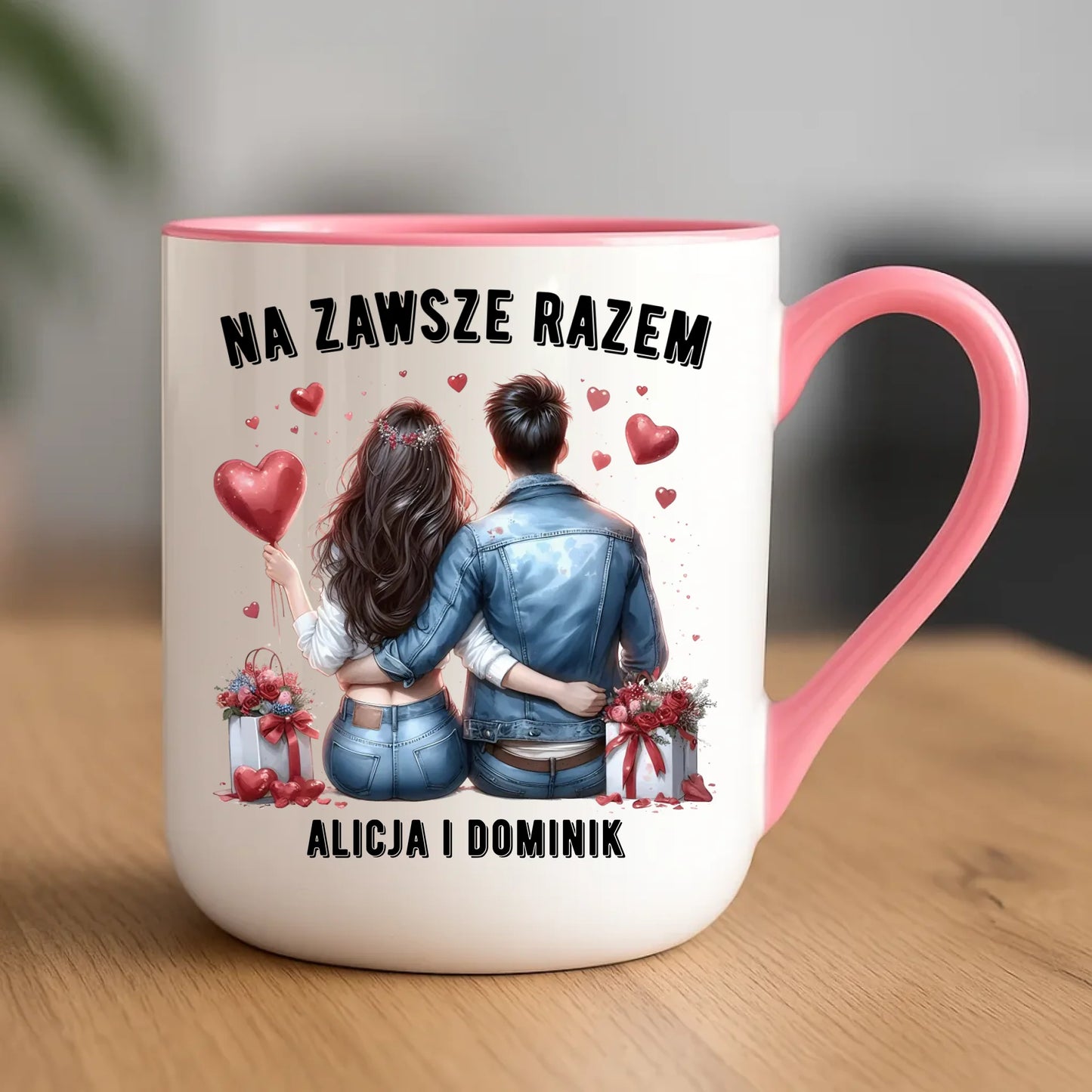 Kubek elegant dla par - Na zawsze razem - personalizowany W07 - StoryCups.pl