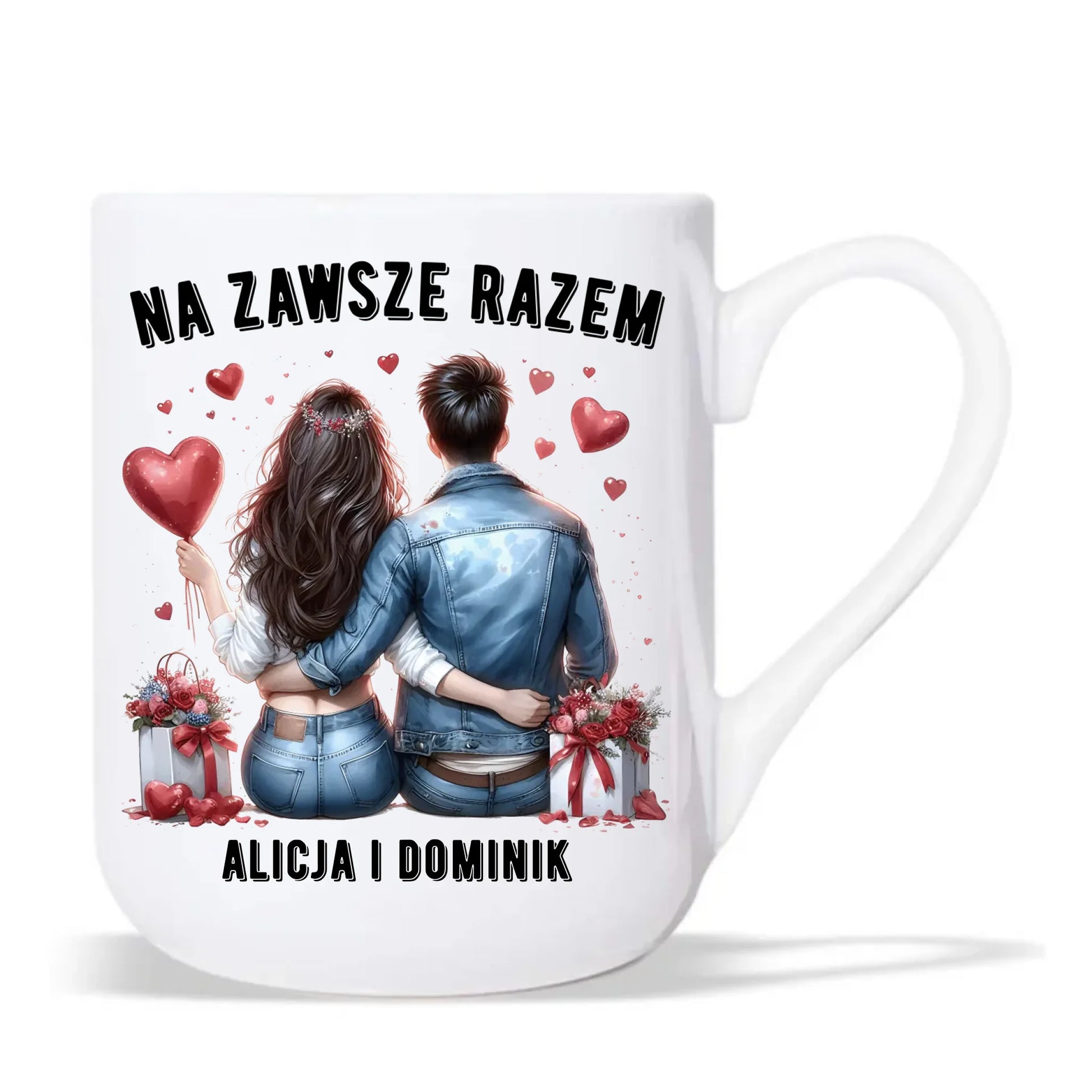 Kubek elegant dla par - Na zawsze razem - personalizowany W07 - StoryCups.pl