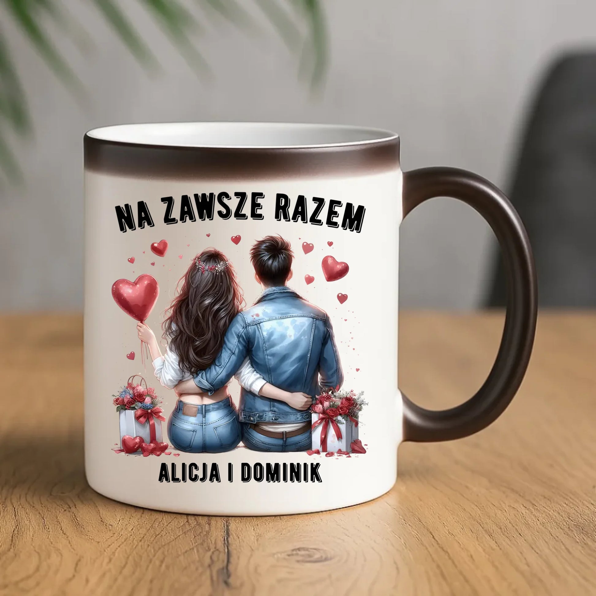 Kubek magiczny dla par - Na zawsze razem - personalizowany W07 - StoryCups.pl