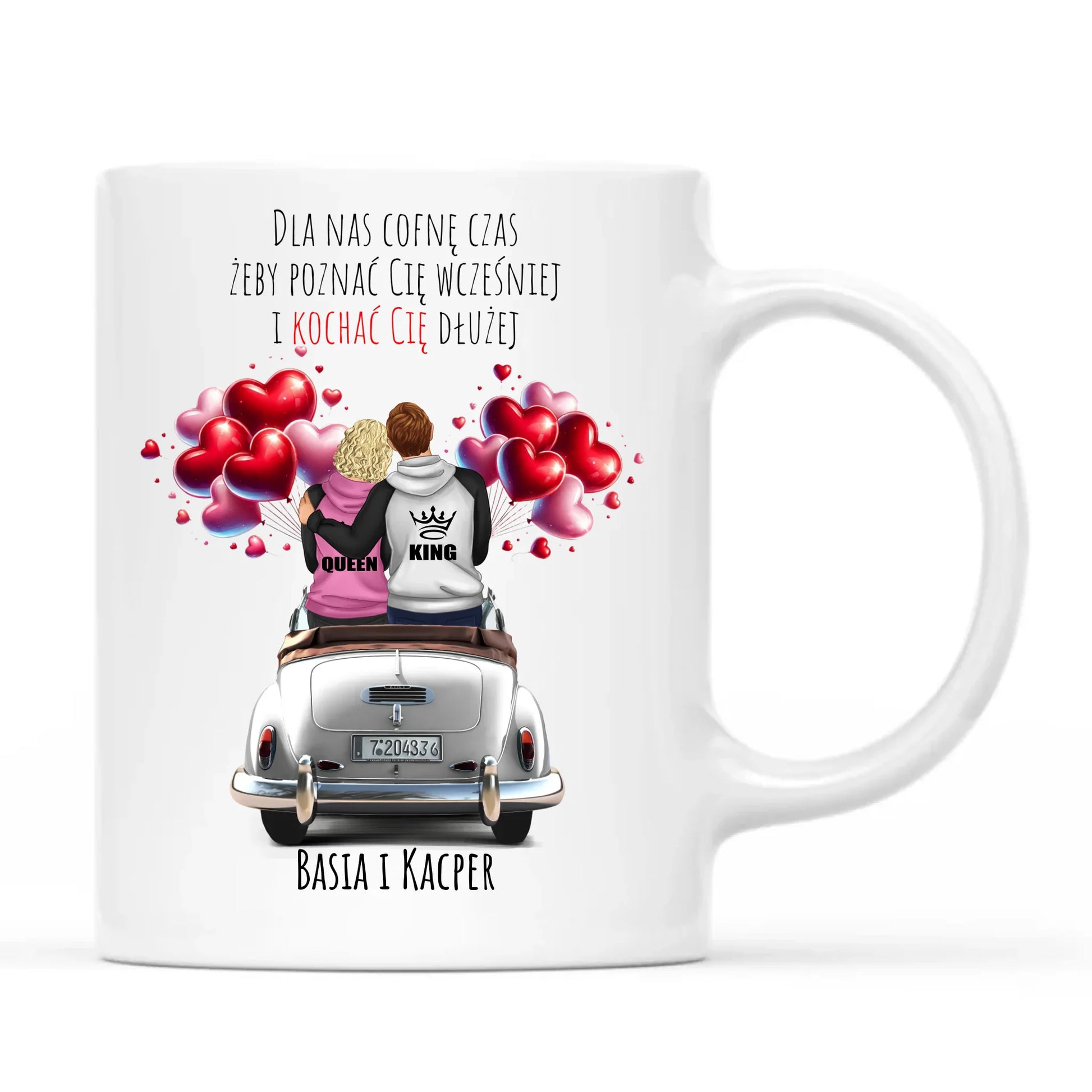 Kubek dla par - Dla nas cofnę czas - personalizowany W08 - StoryCups.pl