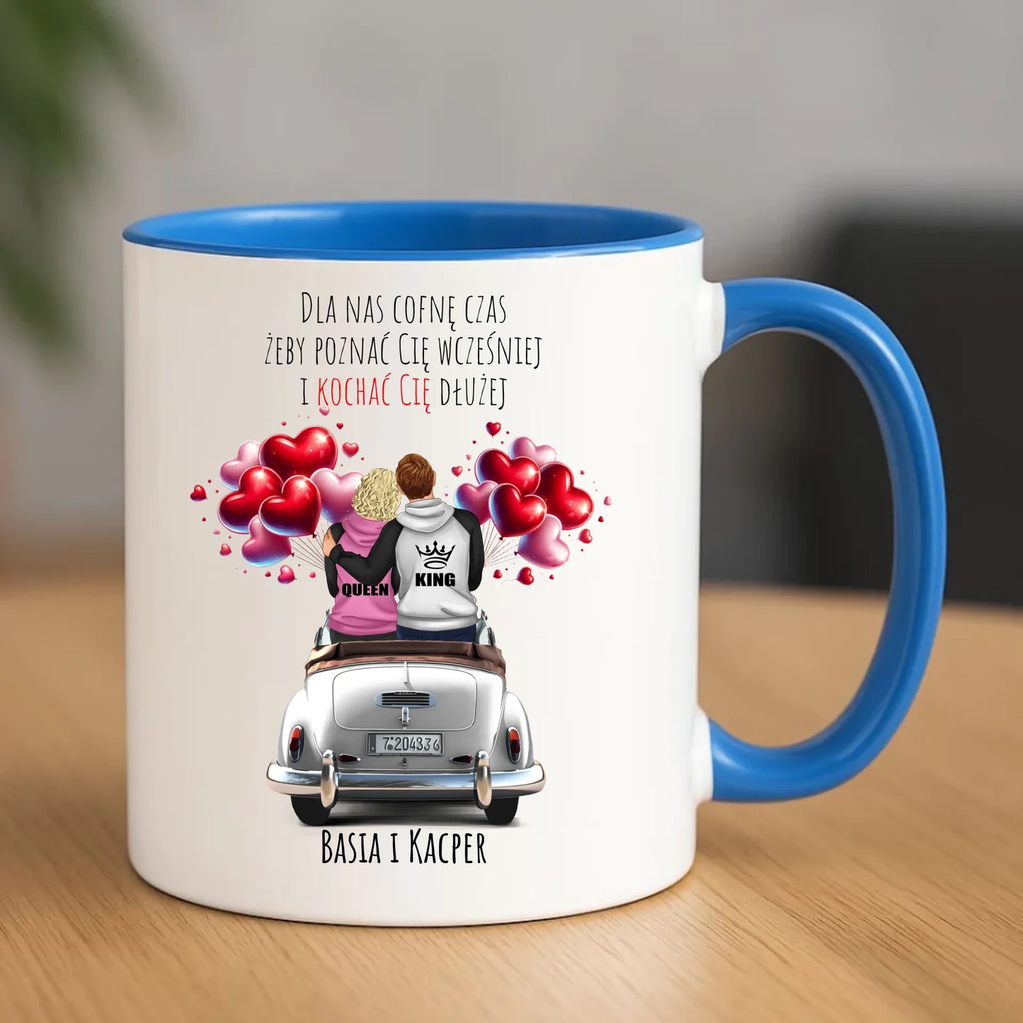 Kubek dla par - Dla nas cofnę czas - personalizowany W08 - StoryCups.pl
