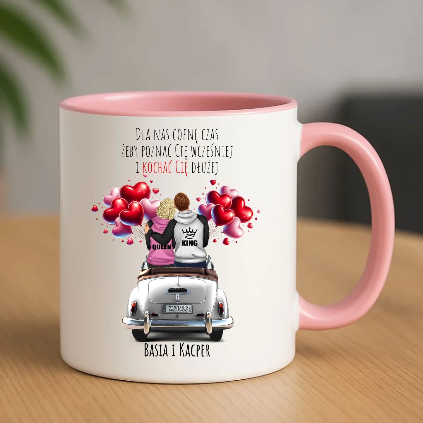 Kubek dla par - Dla nas cofnę czas - personalizowany W08 - StoryCups.pl