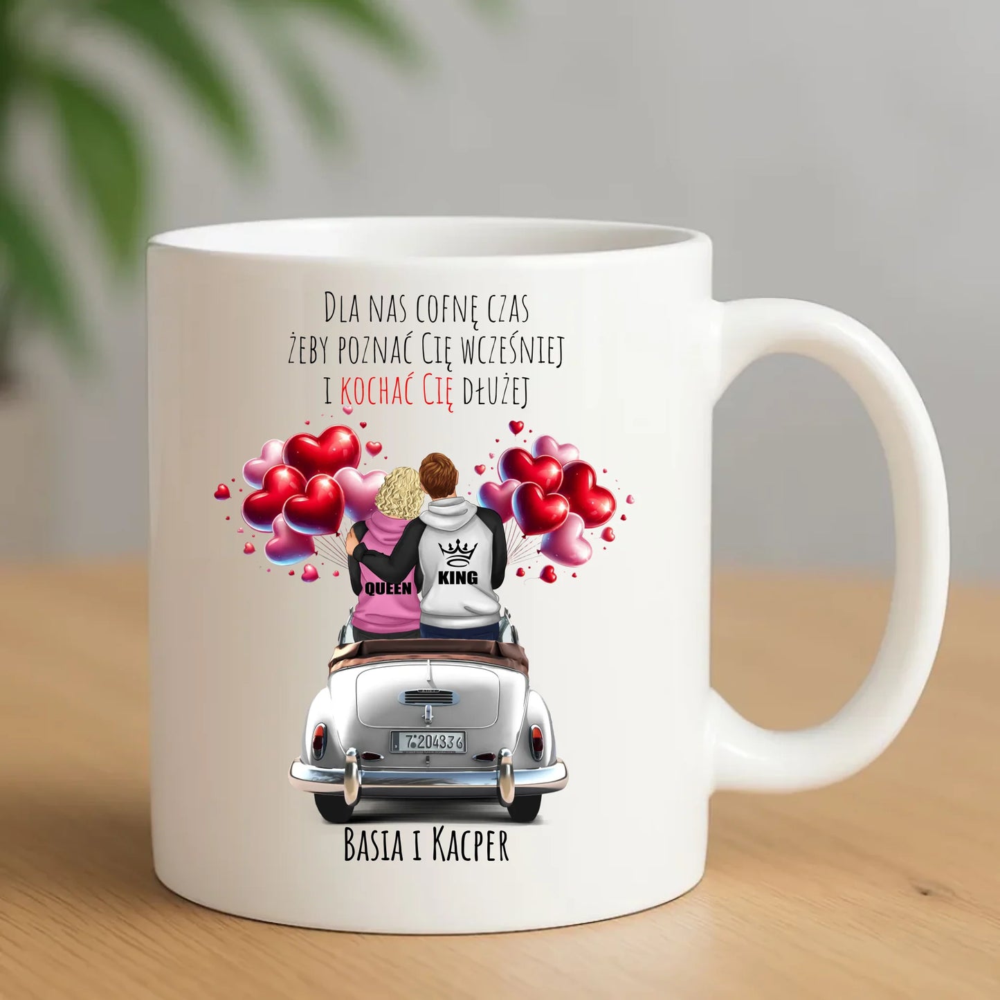 Kubek dla par - Dla nas cofnę czas - personalizowany W08 - StoryCups.pl