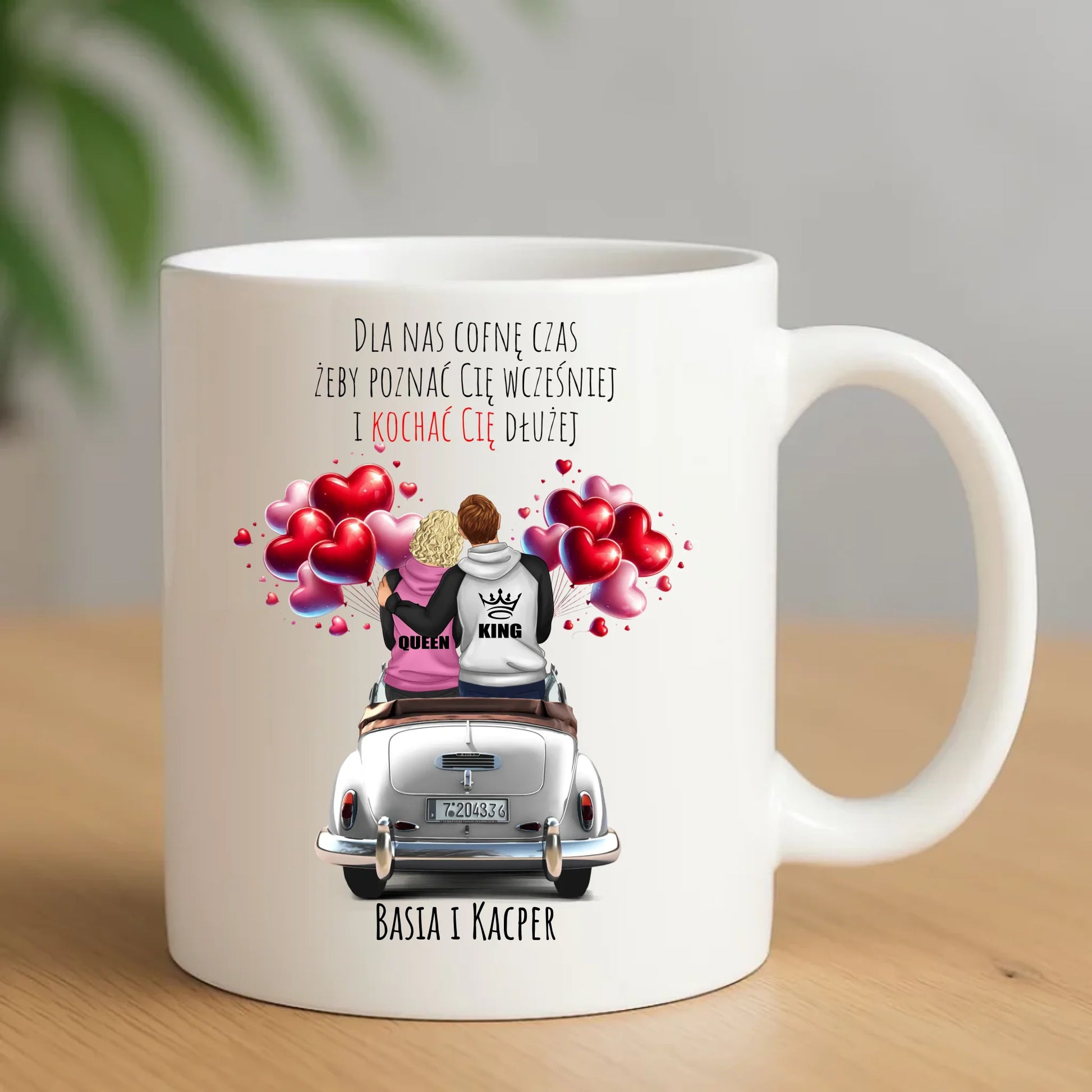 Kubek dla par - Dla nas cofnę czas - personalizowany W08 - StoryCups.pl