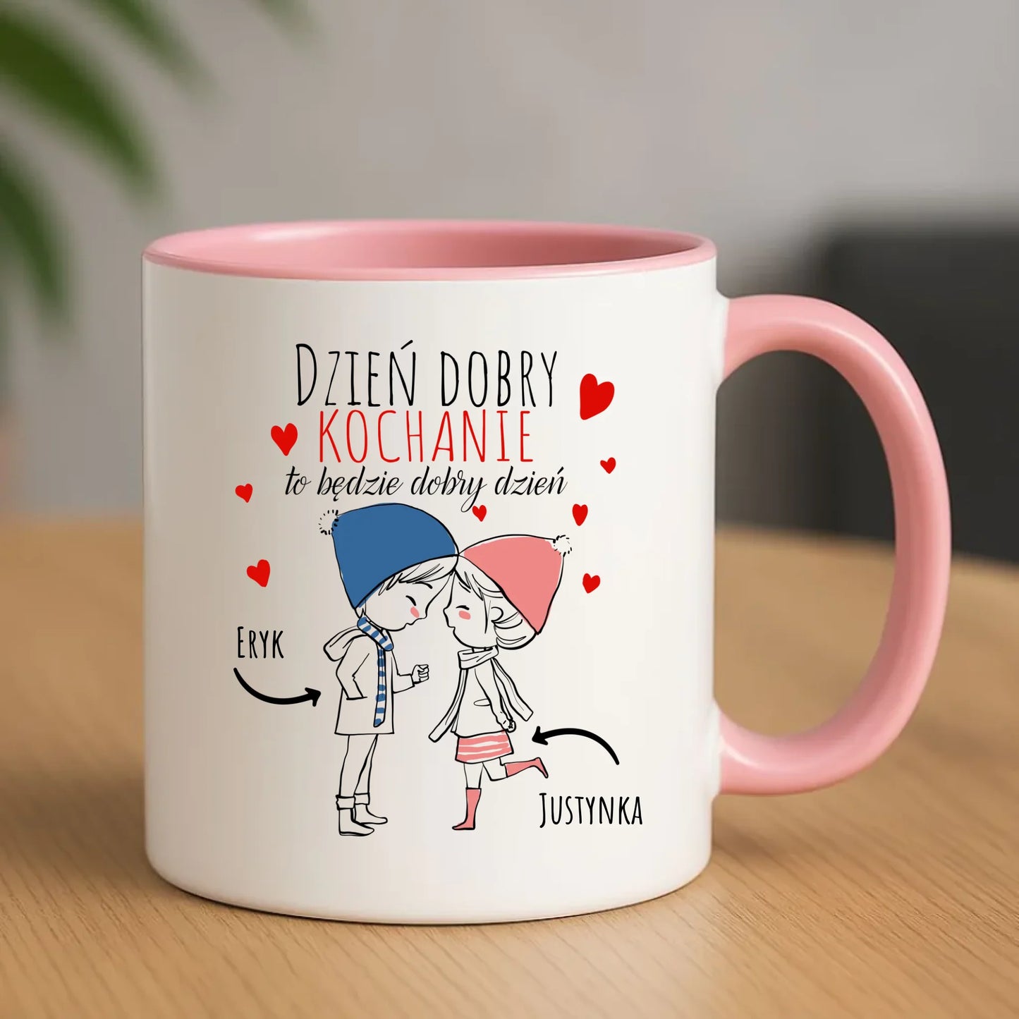 Kubek dla par - Dzień dobry Kochanie - personalizowany W10 - StoryCups.pl