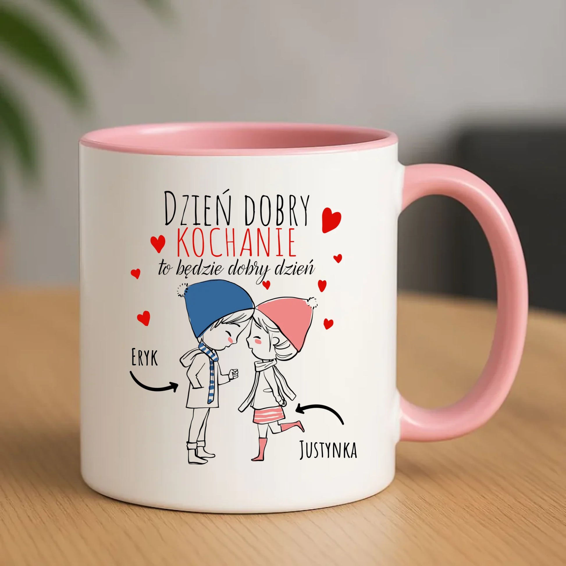 Kubek dla par - Dzień dobry Kochanie - personalizowany W10 - StoryCups.pl