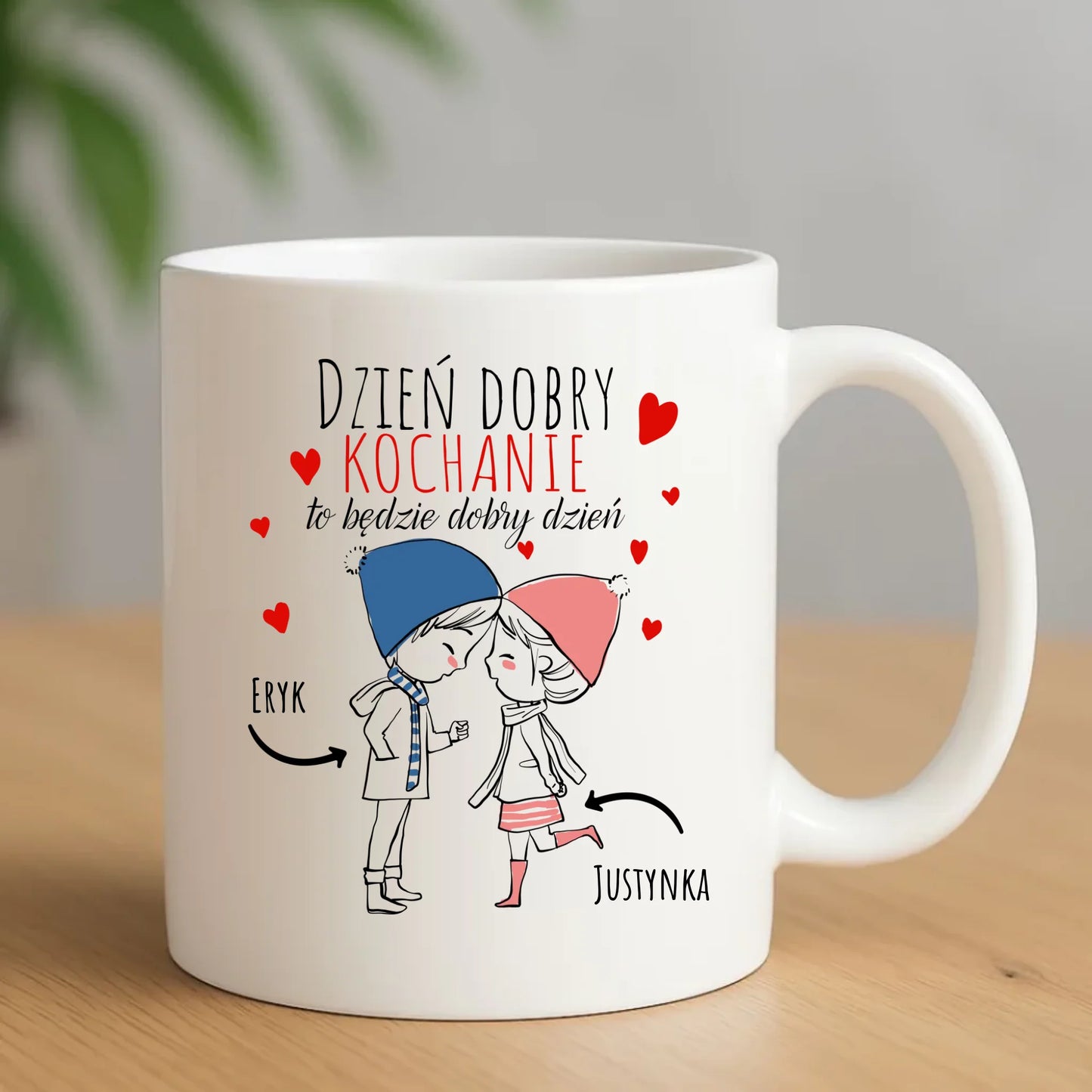 Kubek dla par - Dzień dobry Kochanie - personalizowany W10 - StoryCups.pl