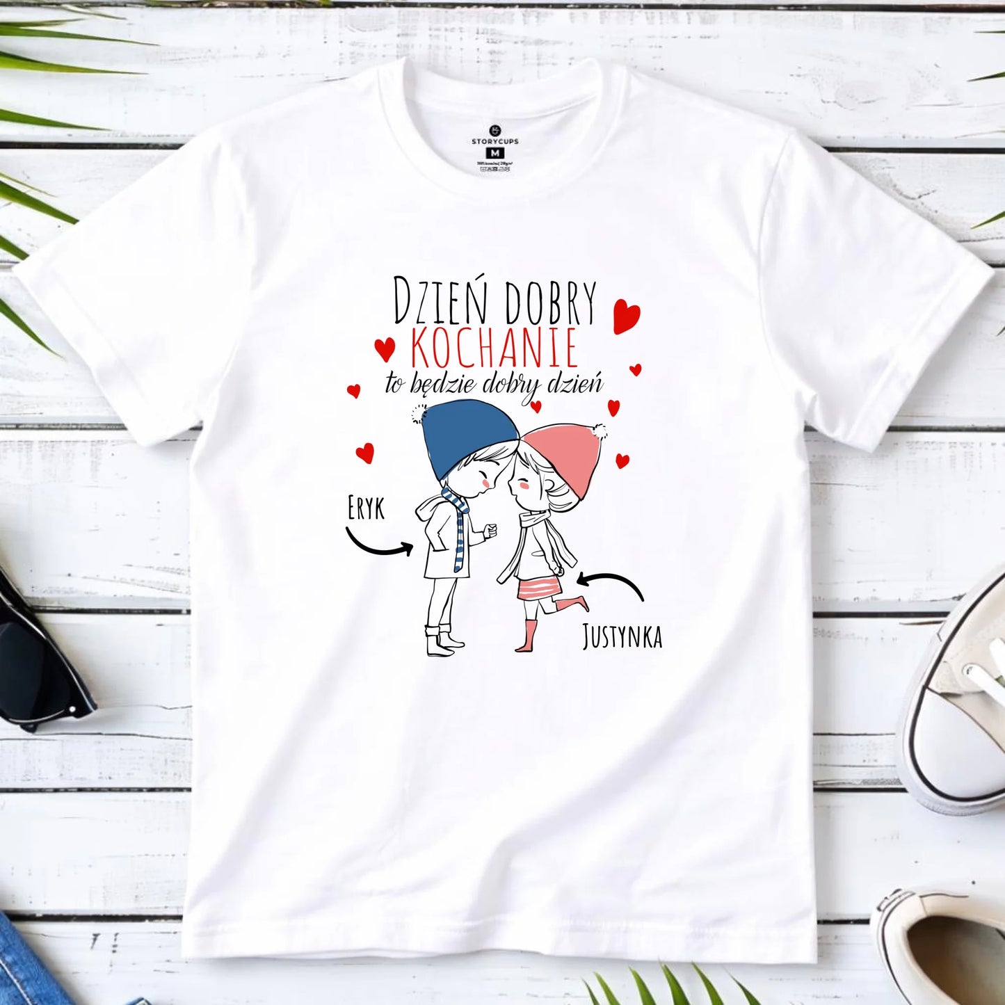 Koszulka męska dla par - Dzień dobry Kochanie - personalizowana W10 - StoryCups.pl