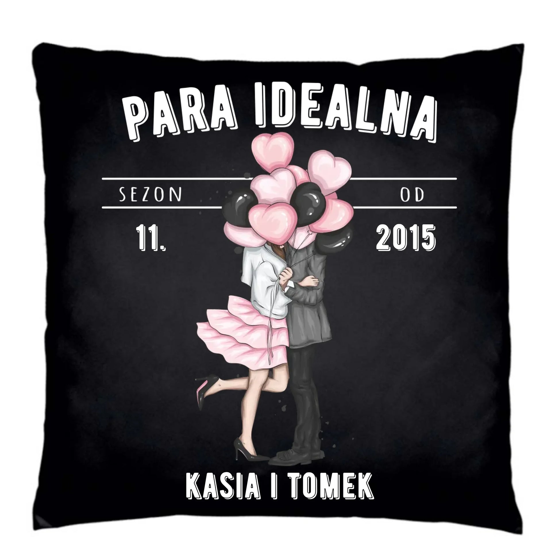Poduszka dekoracyjna dla par na rocznicę - Para idealna - personalizowana W11 - StoryCups.pl