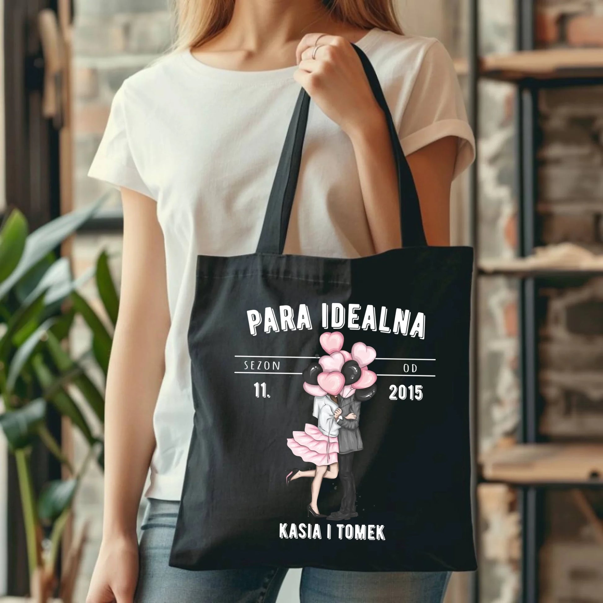 Torba dla par na rocznicę - Para idealna - personalizowana W11 - StoryCups.pl