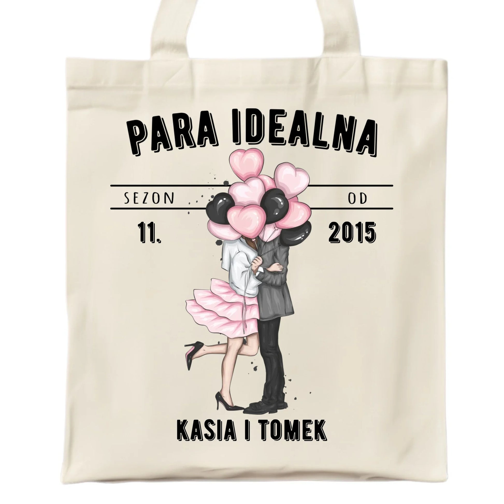 Torba dla par na rocznicę - Para idealna - personalizowana W11 - StoryCups.pl