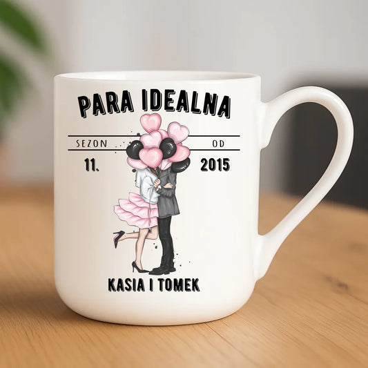 Kubek elegant dla par na rocznicę - Para idealna - personalizowany W11