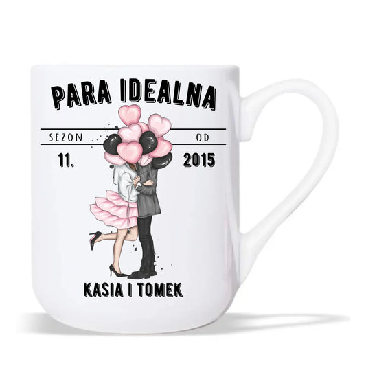 Kubek elegant dla par na rocznicę - Para idealna - personalizowany W11