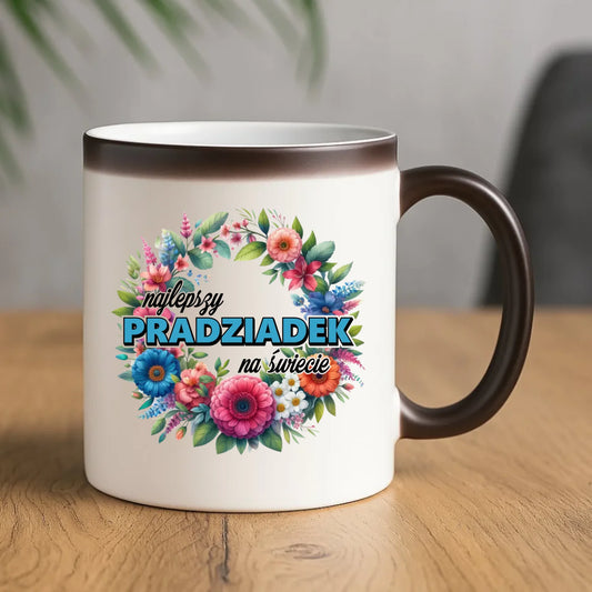 Kubek magiczny dla dziadka - Najlepszy pradziadek na świecie D45 - StoryCups.pl