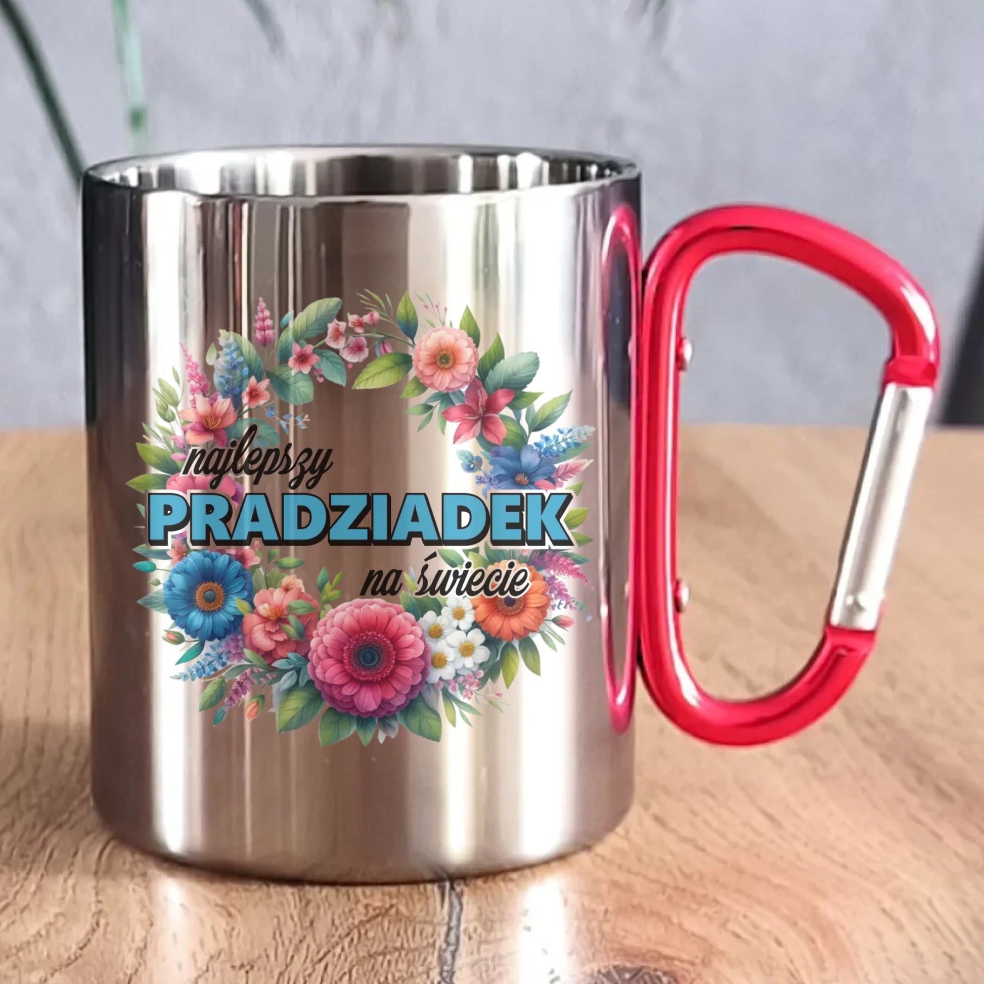 Kubek metalowy dla dziadka - Najlepszy pradziadek na świecie D45 - StoryCups.pl