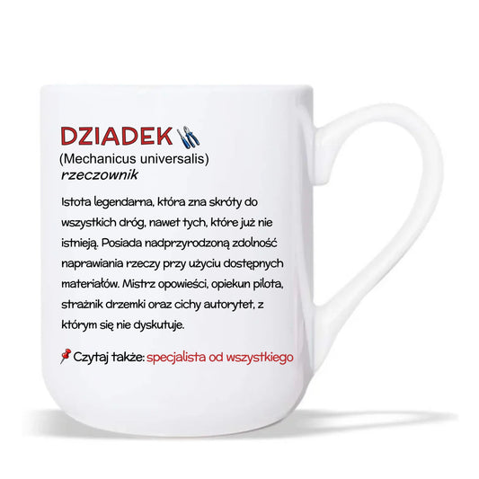Kubek elegant dla dziadka - Dziadek śmieszna definicja D43 - StoryCups.pl