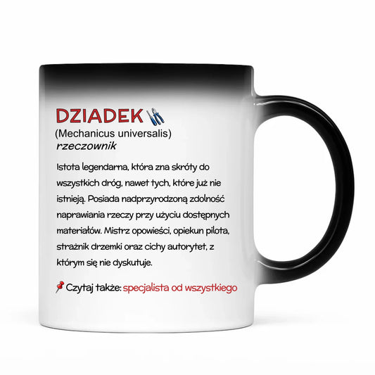 Kubek magiczny dla dziadka - Dziadek śmieszna definicja D43 - StoryCups.pl