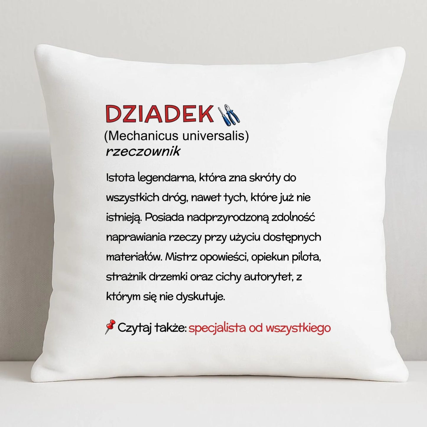 Poduszka dla dziadka - Dziadek śmieszna definicja D43 - StoryCups.pl