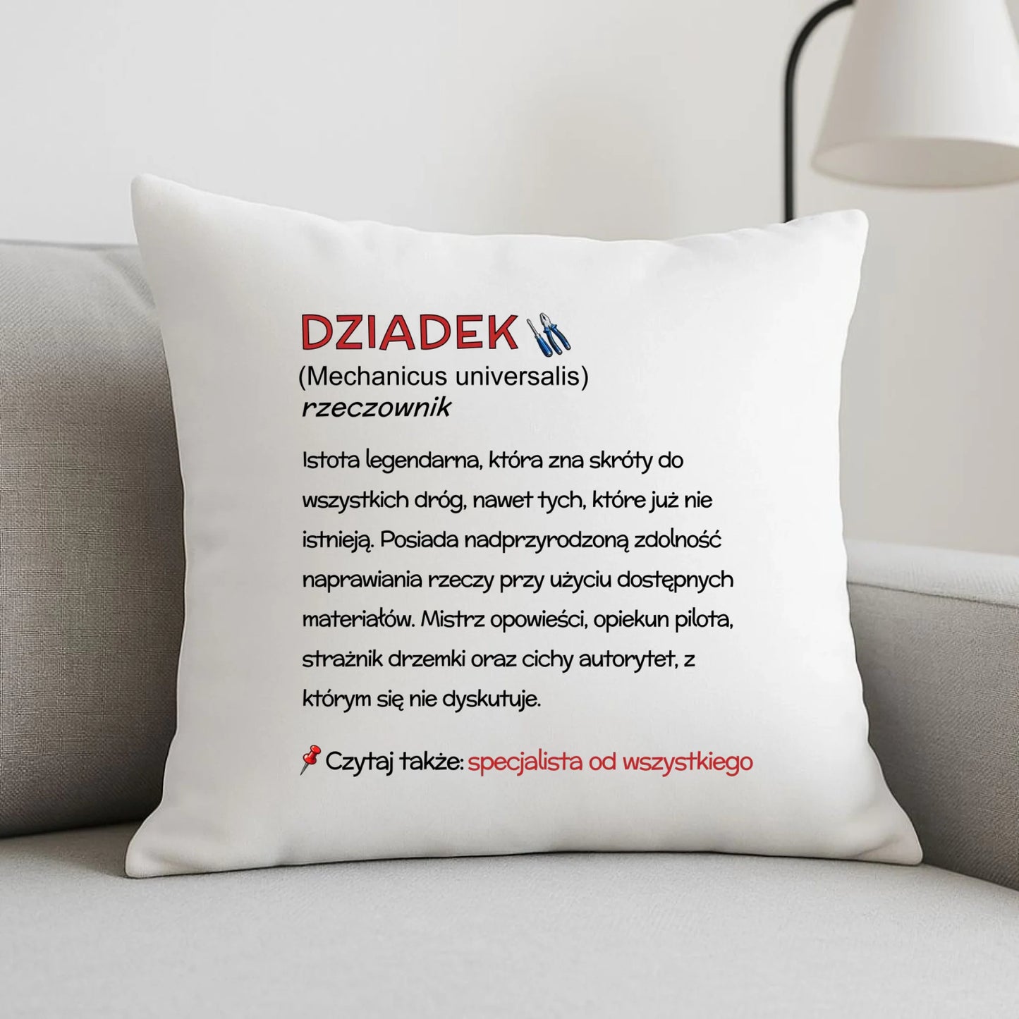 Poduszka dla dziadka - Dziadek śmieszna definicja D43 - StoryCups.pl