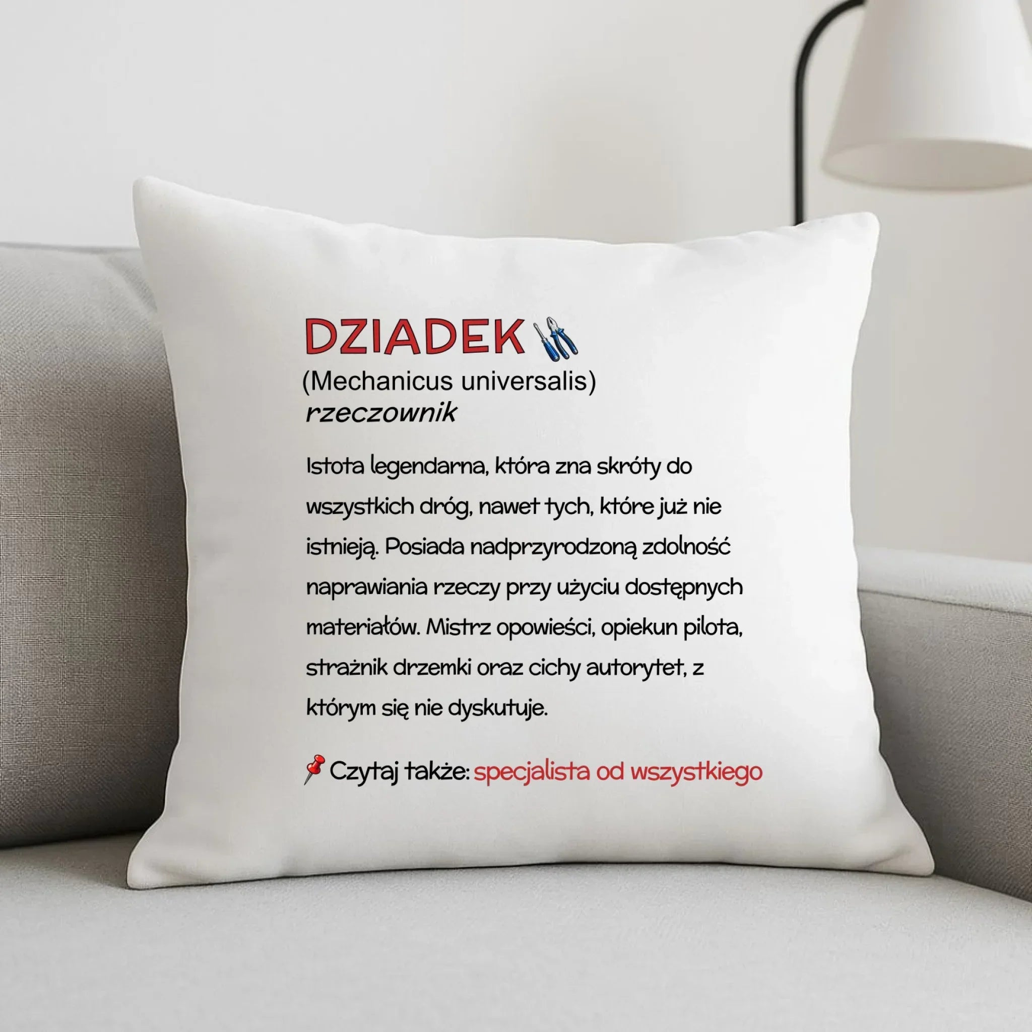 Poduszka dla dziadka - Dziadek śmieszna definicja D43 - StoryCups.pl