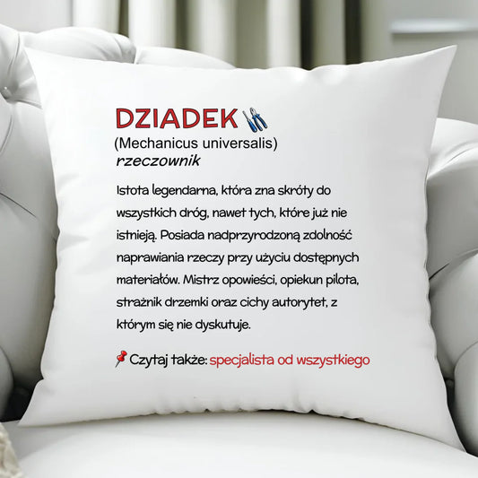 Poduszka dla dziadka - Dziadek śmieszna definicja D43 - StoryCups.pl